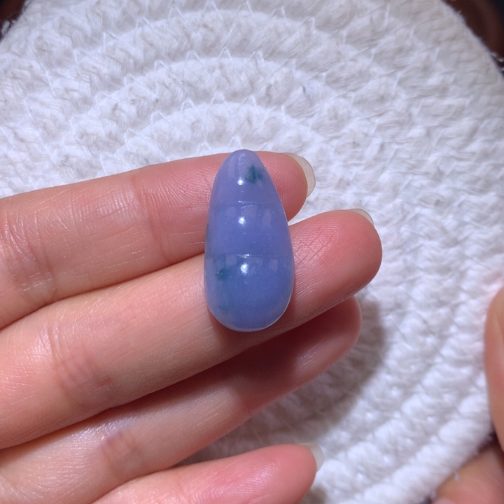 翡翠颈饰未镶嵌浓紫福豆