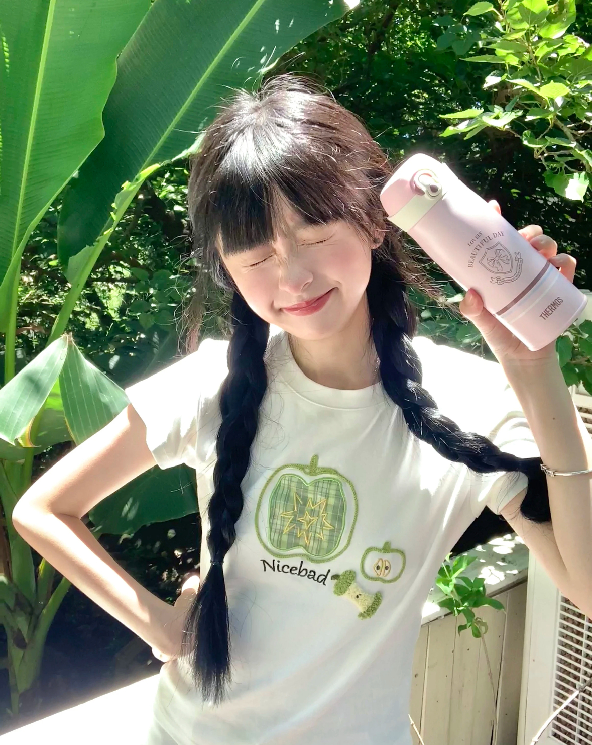 【青苹果】植绒拼布刺绣！正肩短袖上衣INS风修身百搭美式辣妹