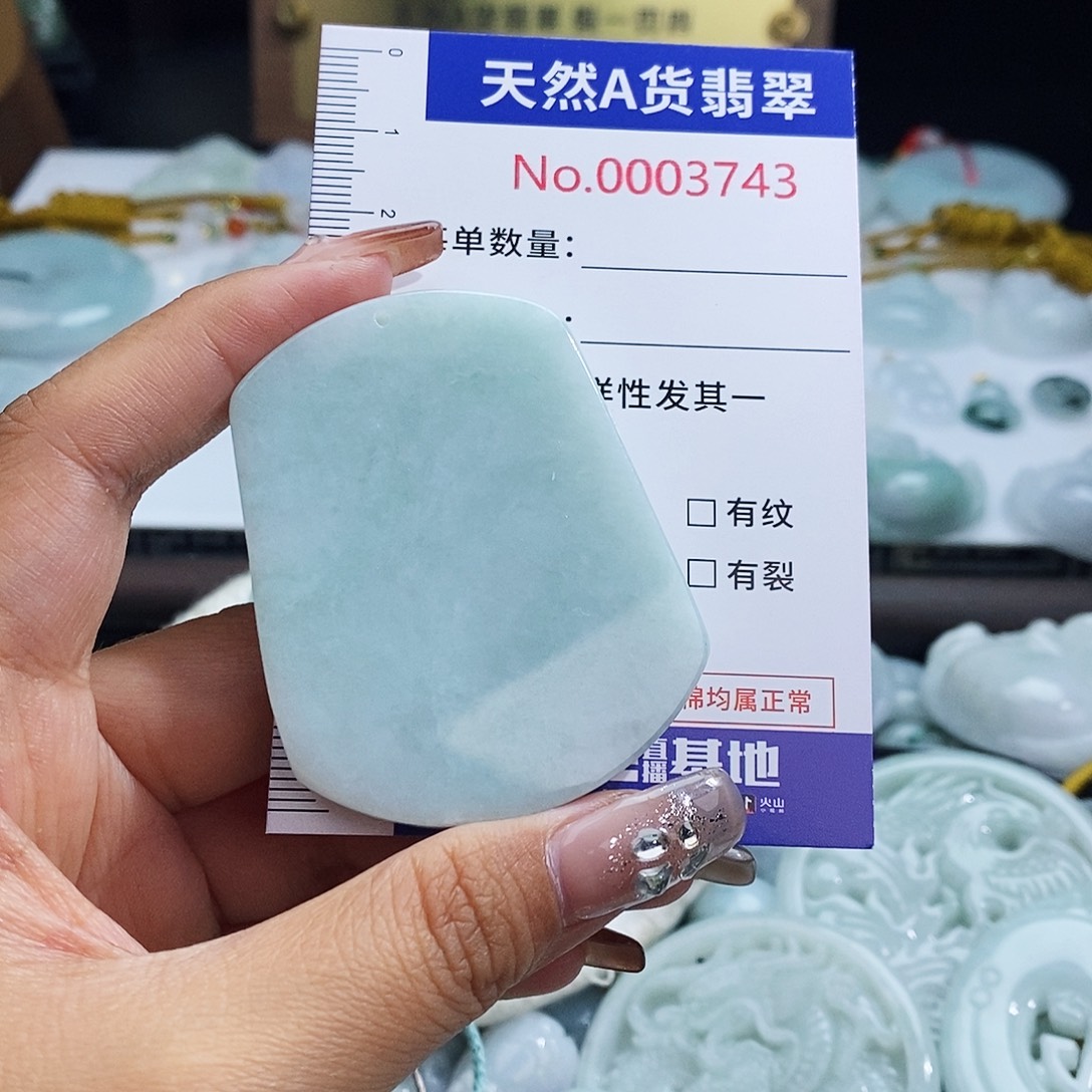 翡翠未镶嵌颈饰3743