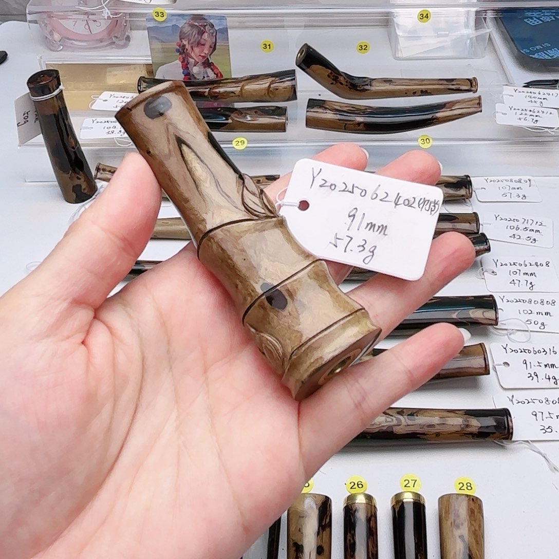 香榧木竹节烟嘴Y2025062402