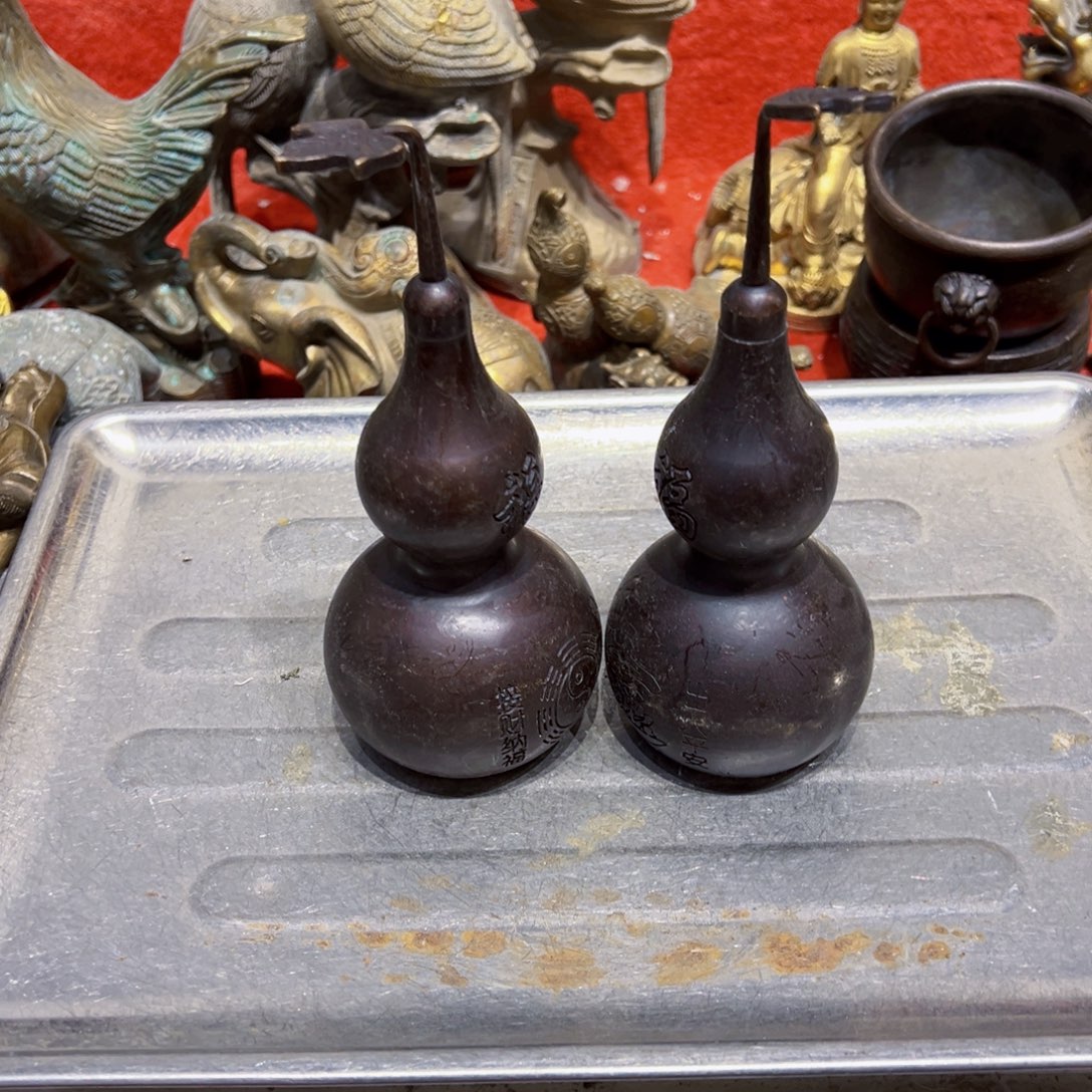 黄铜摆件，文房摆件