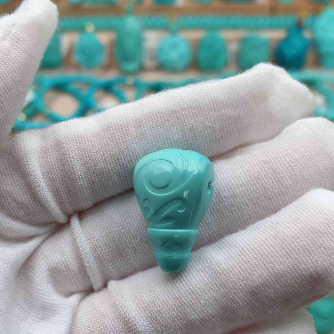 绿松石未镶嵌珠宝奇石14.5mm