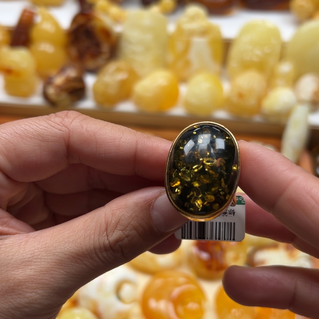 琥珀银S925镶嵌珠宝奇石