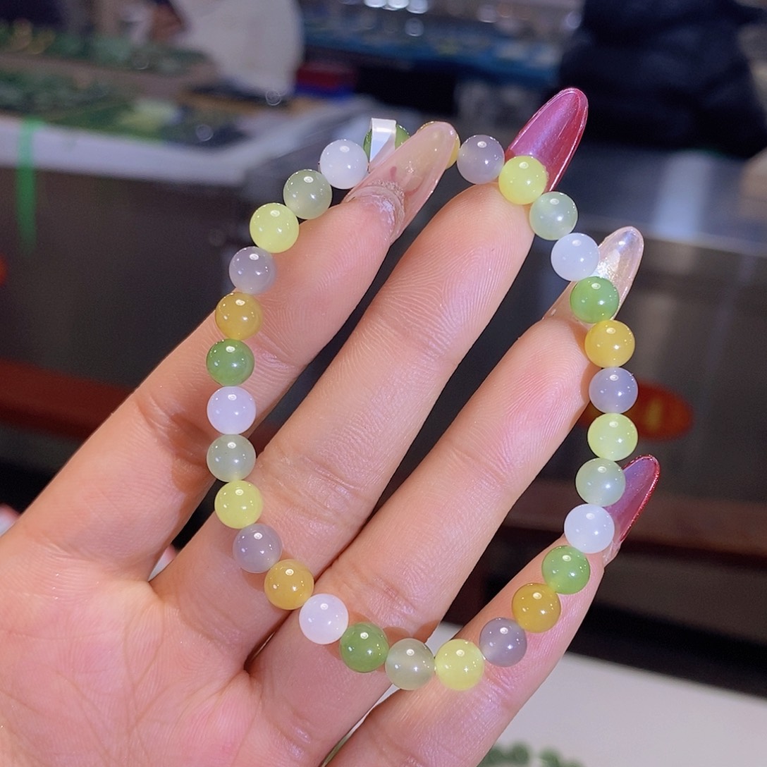 和田玉精品多宝6mm未镶嵌