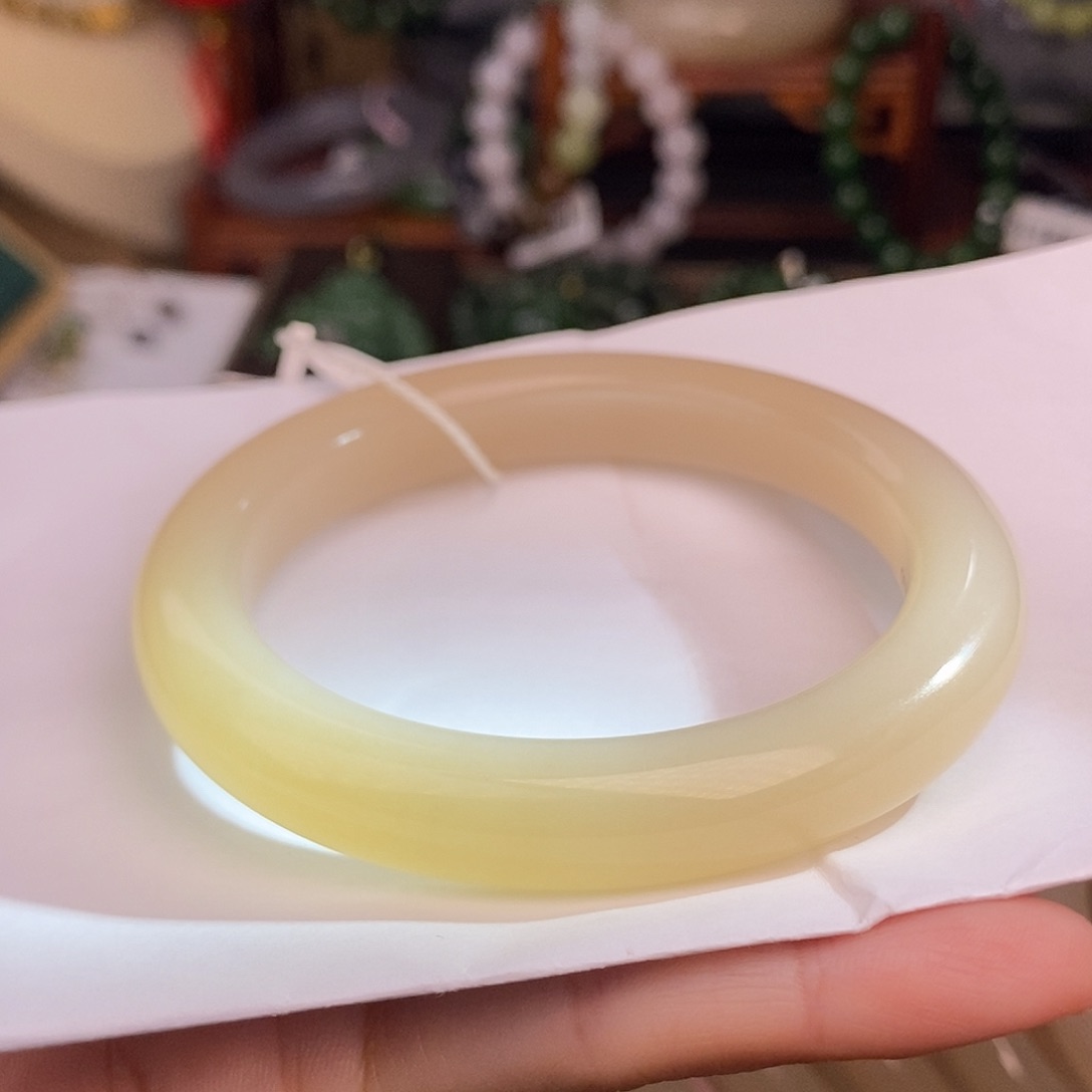 和田玉59.6 熟藕粉脂膏级老料浓色天花板收藏未镶嵌