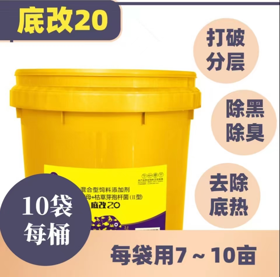 抛洒使用的颗粒有益菌用于鱼塘改底除臭除油膜除底热打破分层水