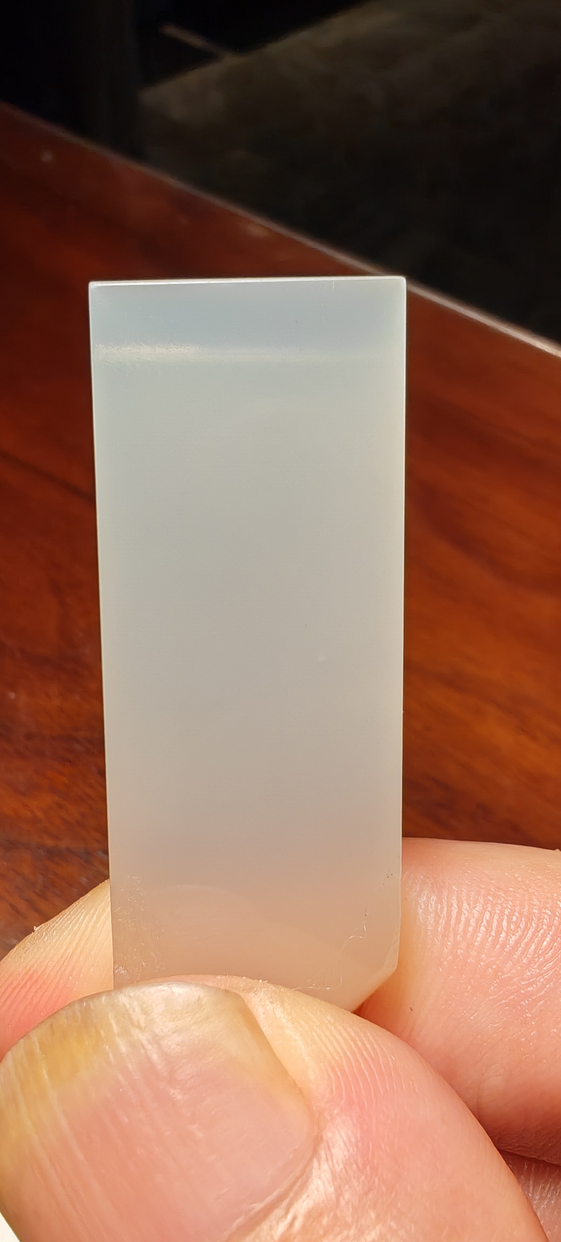 寿山石坑头水晶冻素章