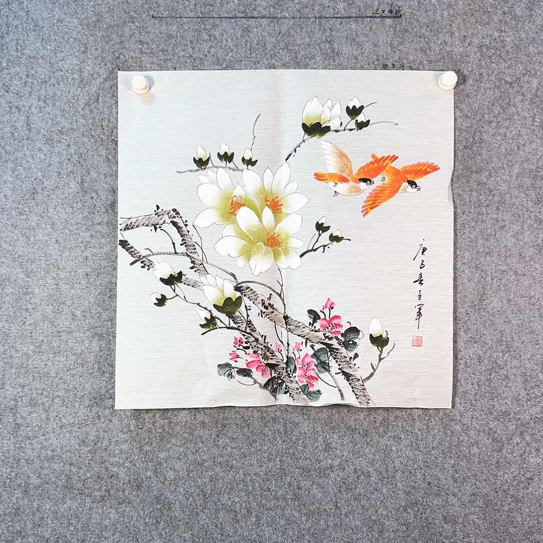 国画046 牡丹花盛开的季节里