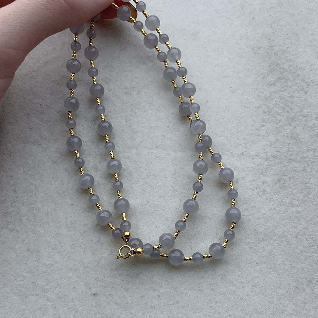 和田玉银S925镶嵌颈饰33