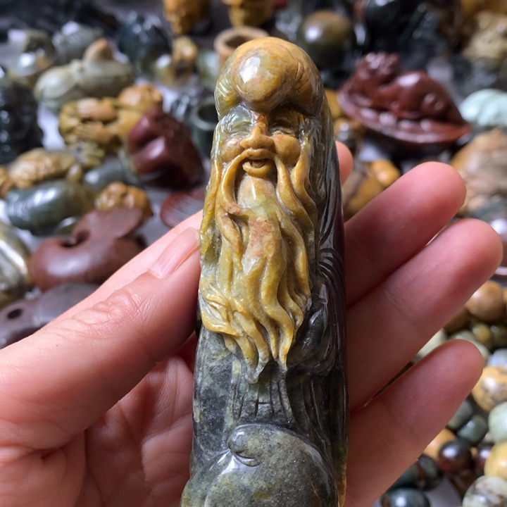 岫岩河磨玉（透闪石质玉）未镶嵌笔搁