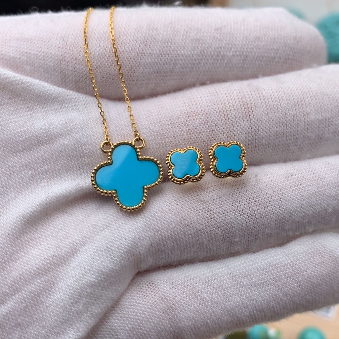 绿松石珠宝奇石18K金镶嵌