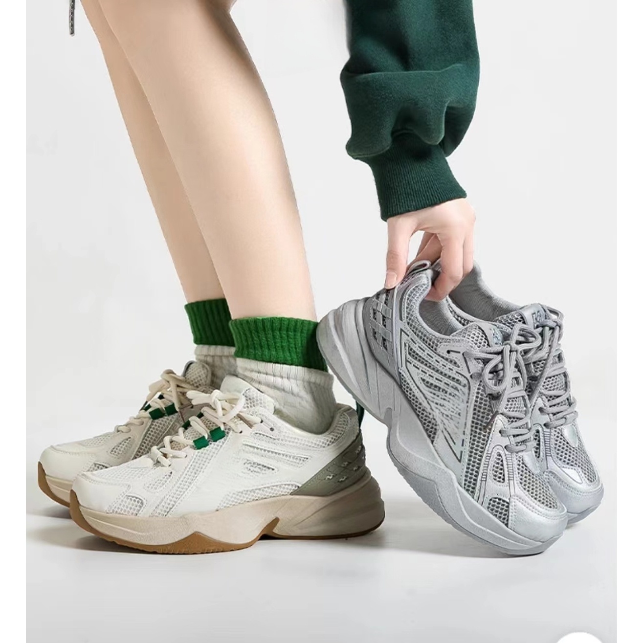 2025新款夏季女士厚底休闲老爹运动鞋亲子XMB538