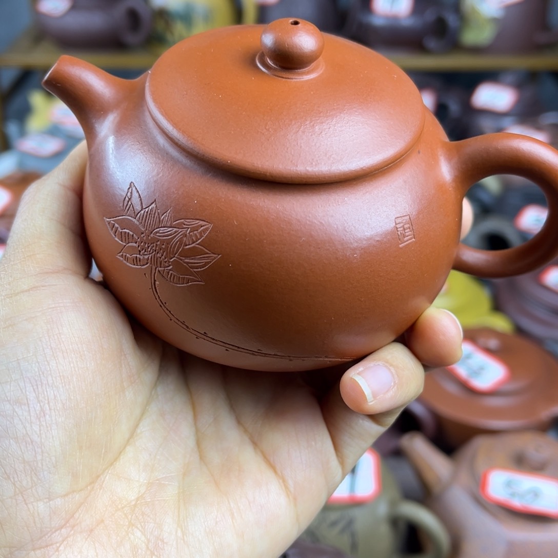 紫砂茶壶宜兴紫砂壶微瑕晃盖花泥