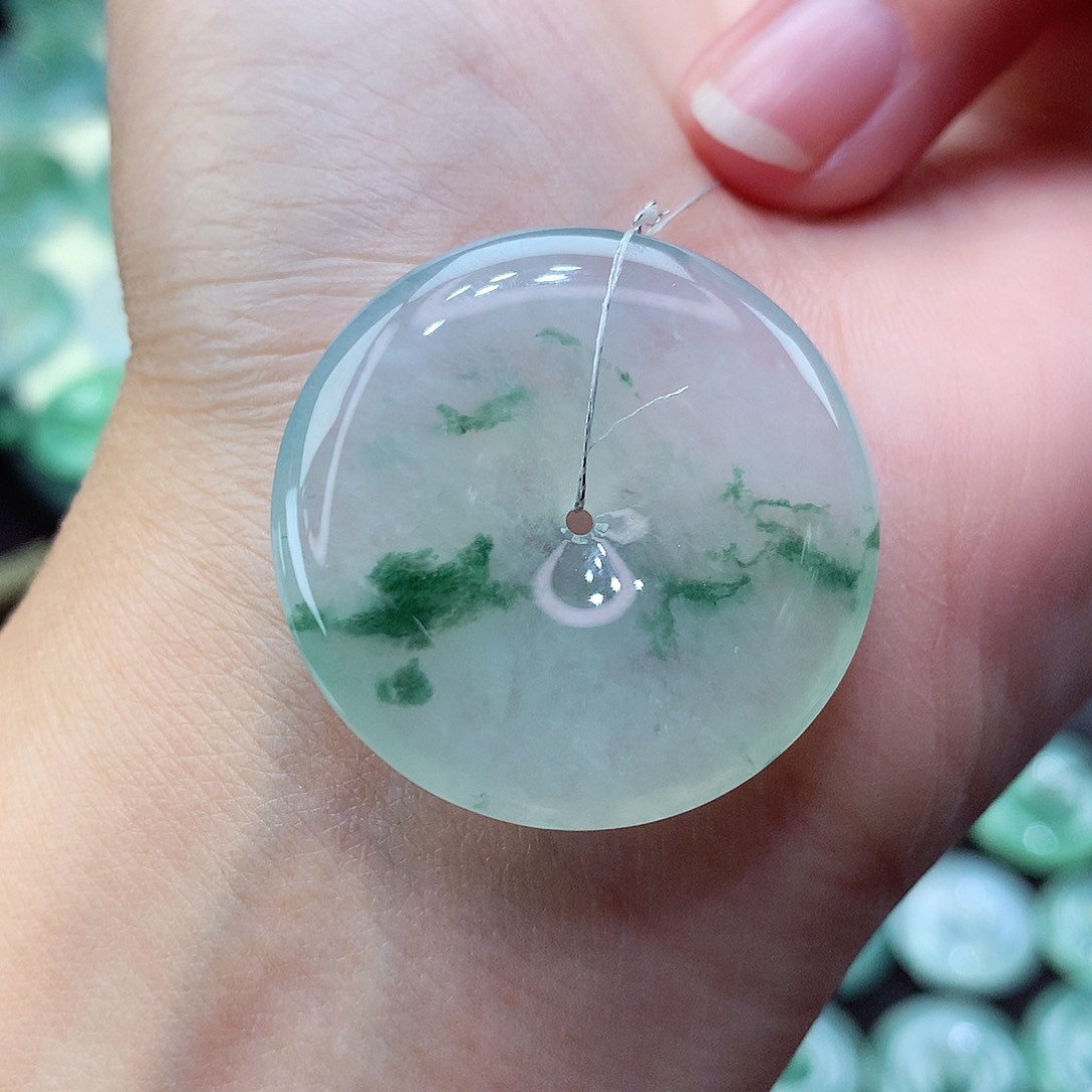 翡翠颈饰未镶嵌3尺寸31.8-5.6