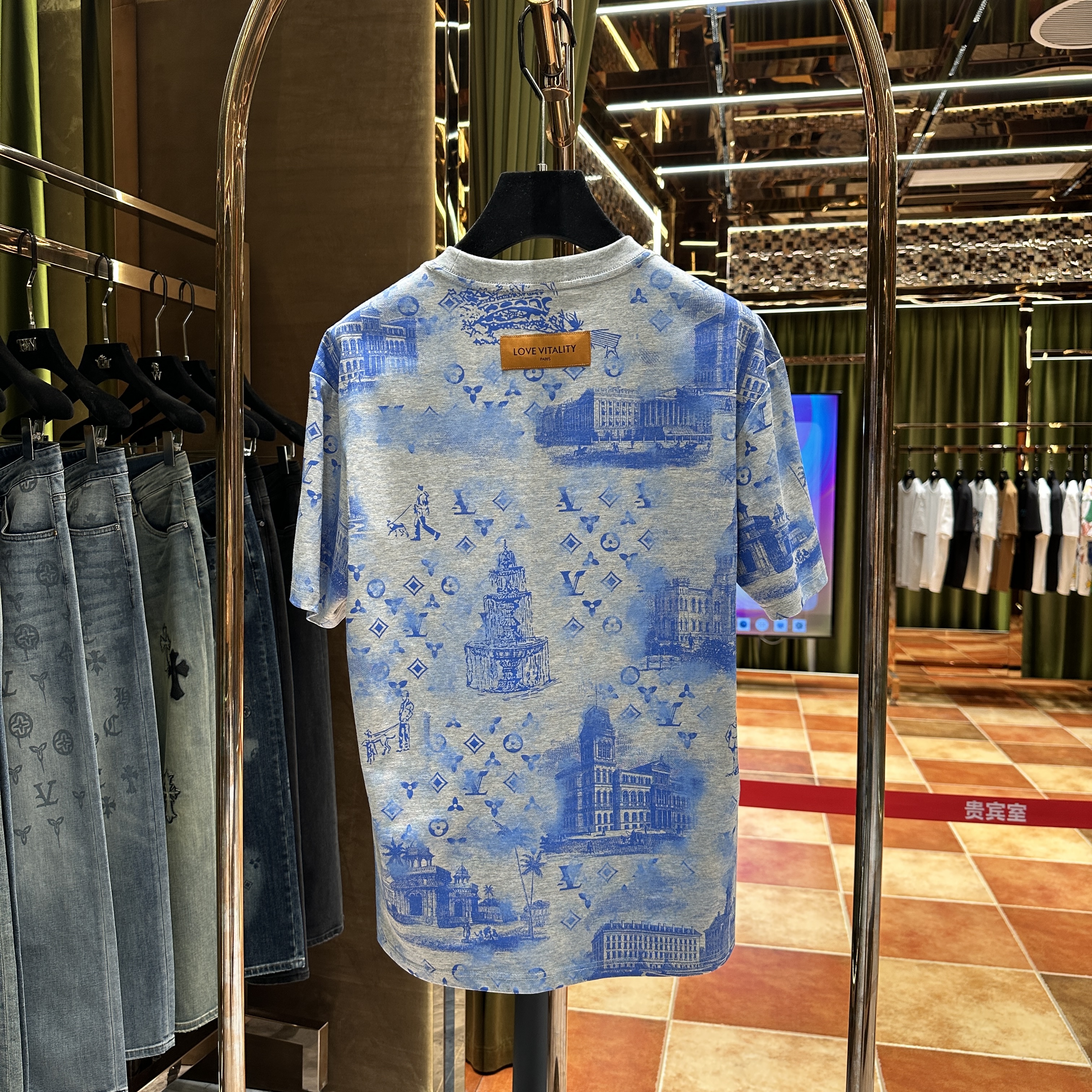 AX-HY 2025夏季新品 高级感时尚百搭男女同款重工短袖25082