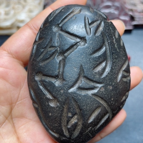 吊坠白玉菩提把件