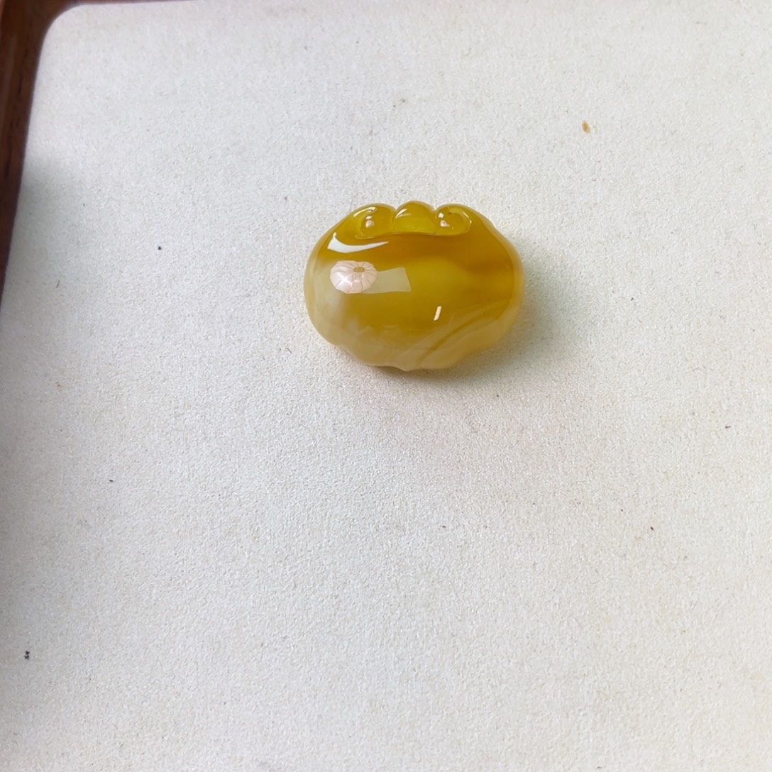 未镶嵌颈饰琥珀蜜蜡平安锁