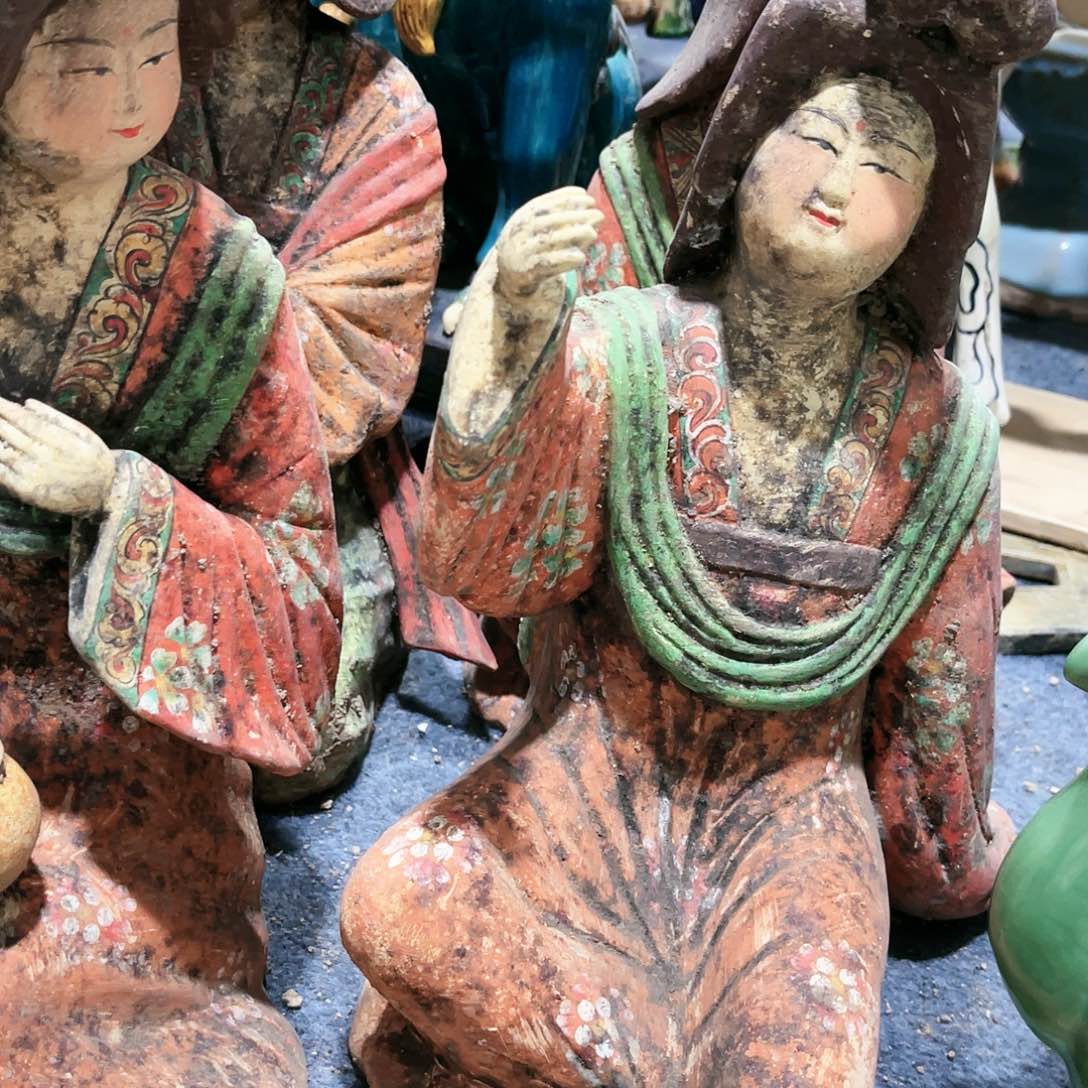 瓦当摆件摆件茶桌茶台陶瓷长**鬼