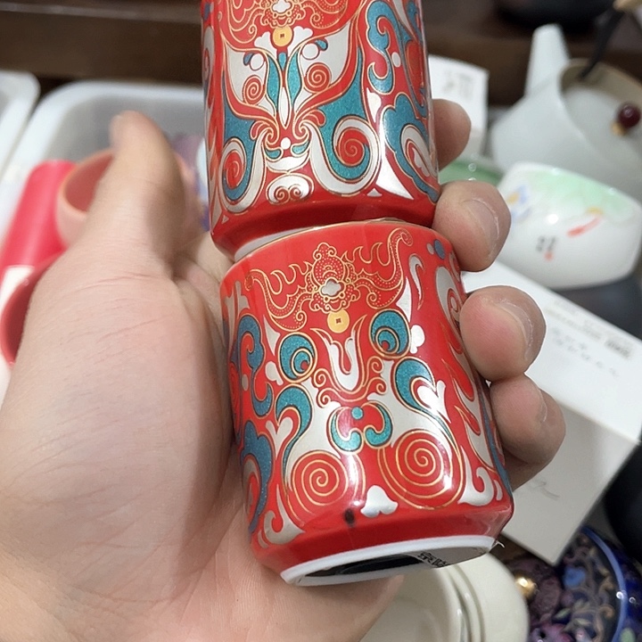 陶瓷茶具全部清清完回家过年