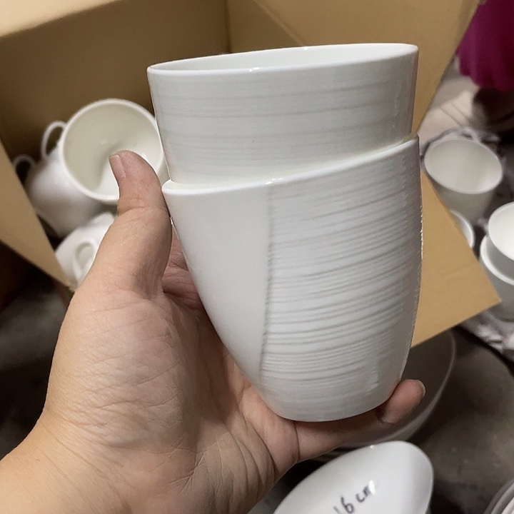 瓷片骨质瓷旋纹2个 微瑕
