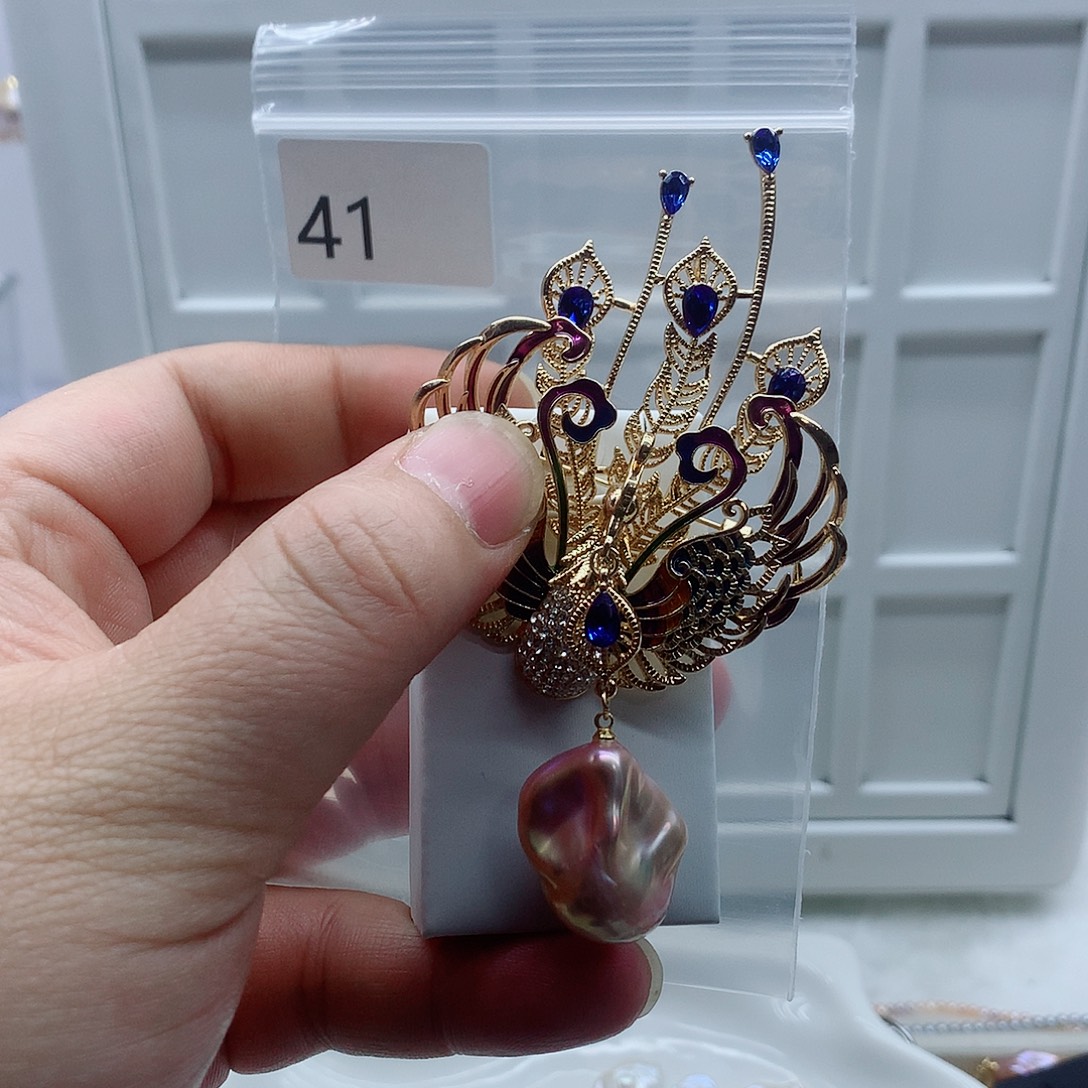 淡水珍珠吊坠(不含链)合金