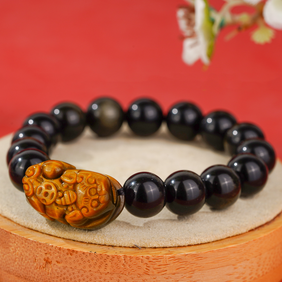 【男款】霸王貔貅黑曜石手串