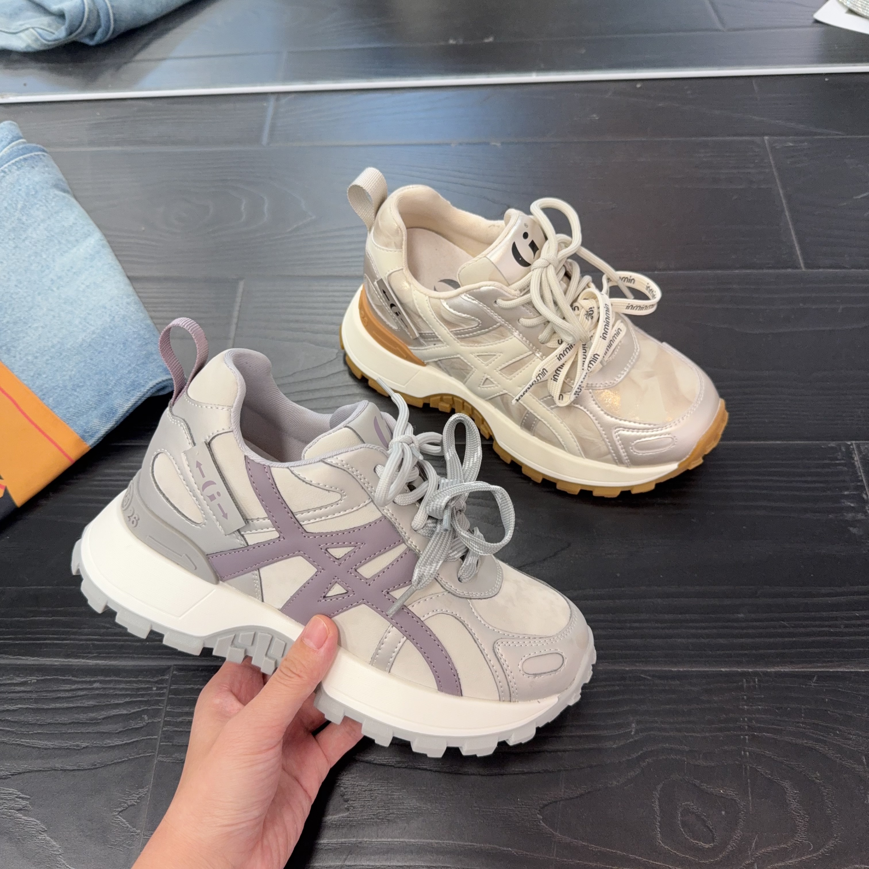 IG/IGD增高9CM2025冬季时尚百搭新款爆款潮流高级休闲风女鞋60520