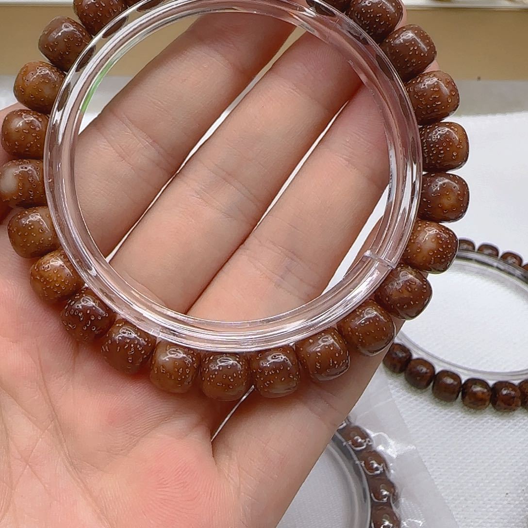 星月菩提手串60尽头粉冰星月菩提98桶单圈