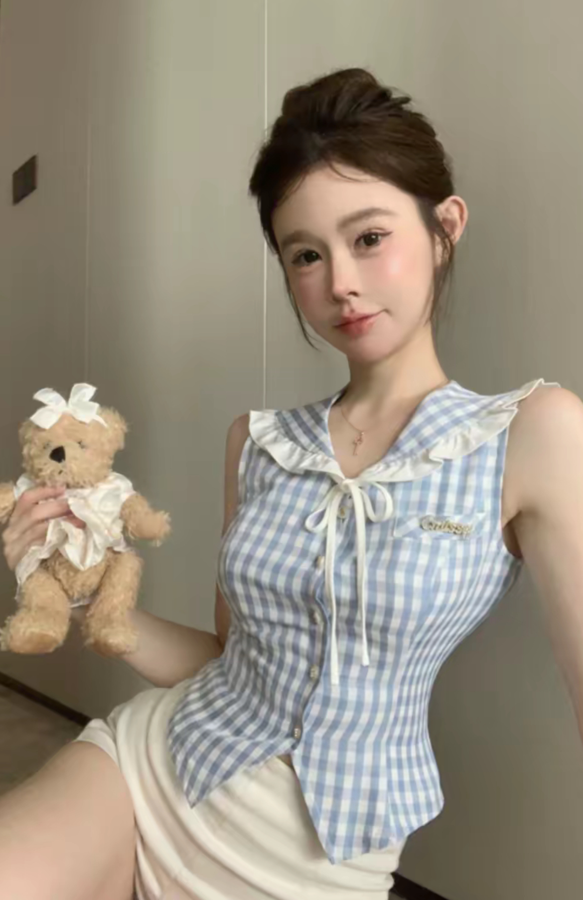 纯欲辣妹上衣显瘦气质千金套装