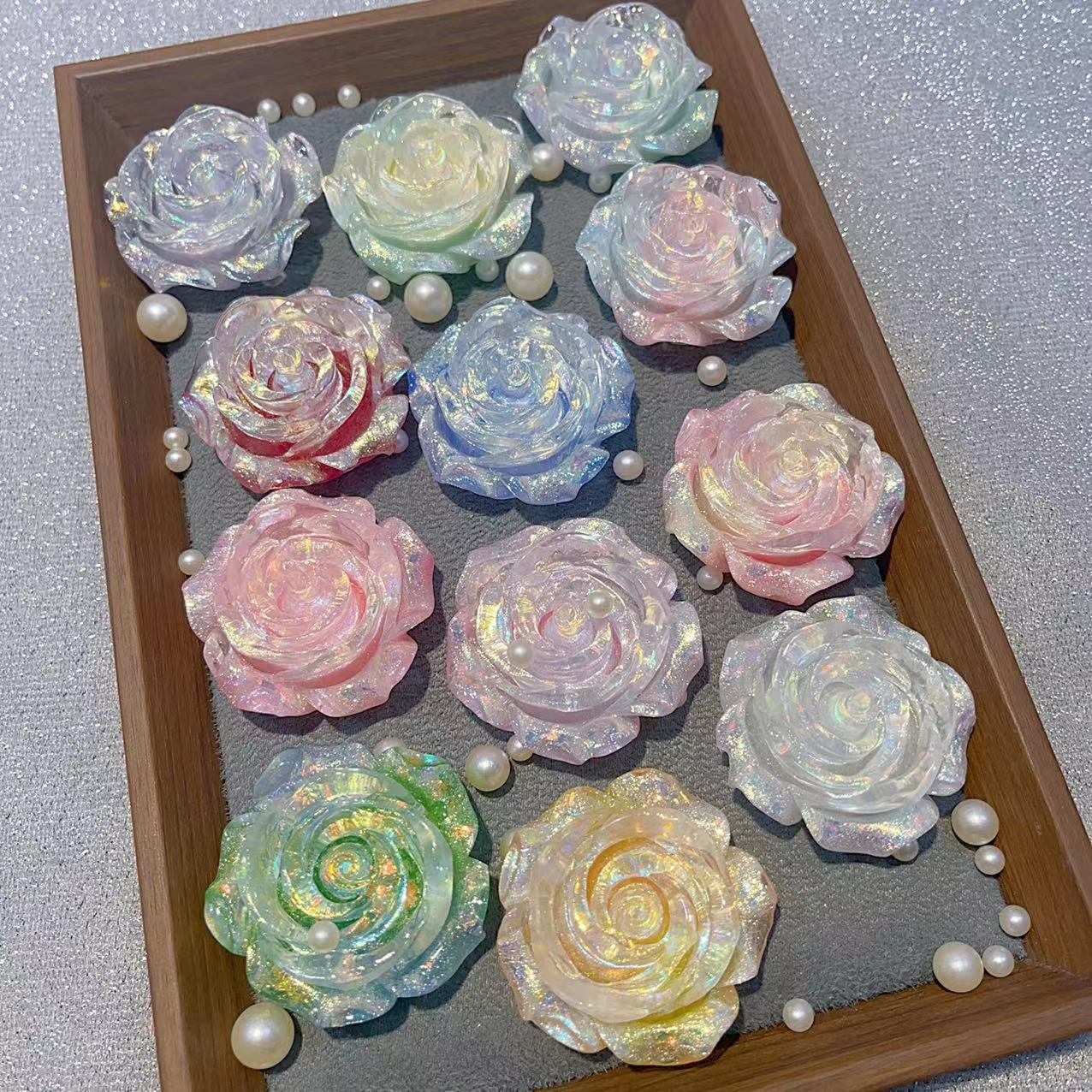 【小六专拆】花花+碎冰 可可爱爱冰块装饰diy摆件配饰