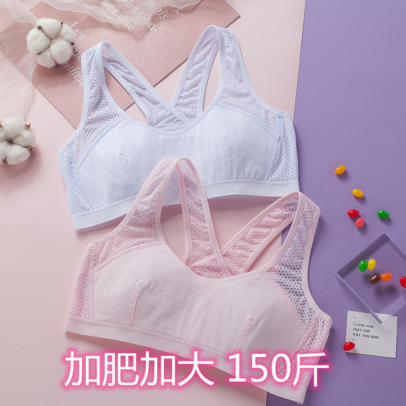 女童内衣发育期小学生小背心女纯棉10薄款13岁文胸加肥加大防凸点