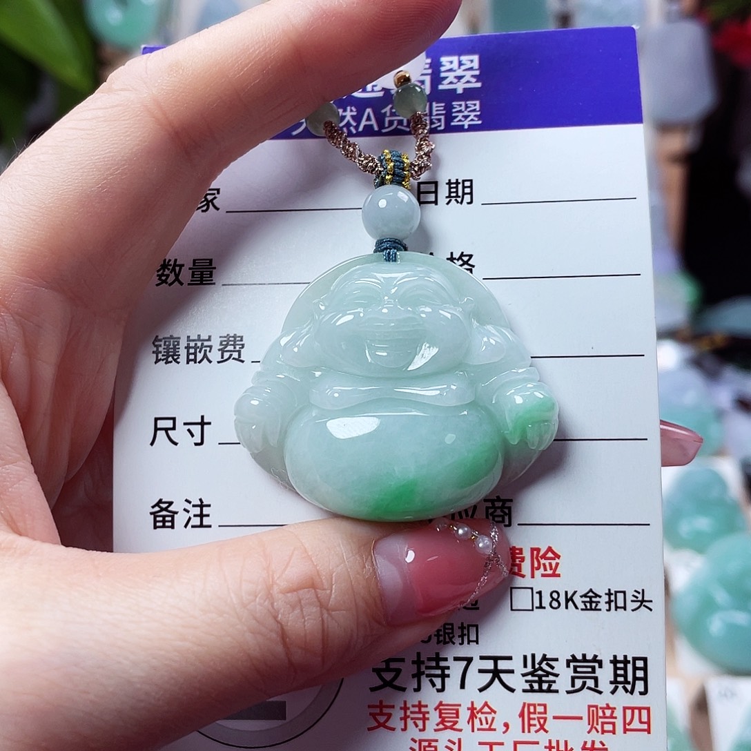 翡翠未镶嵌颈饰佛公18