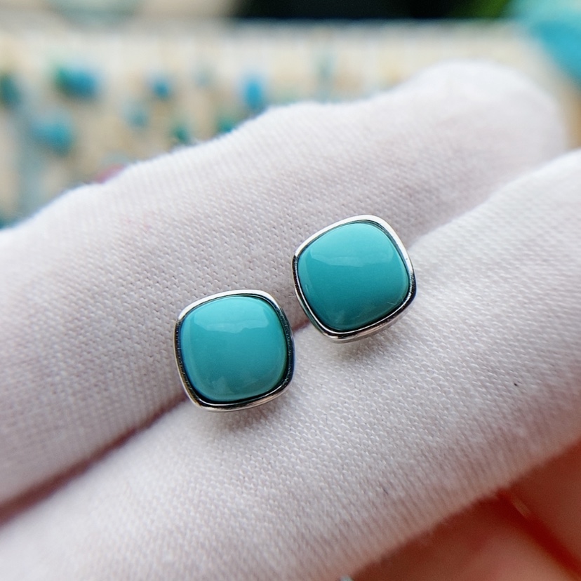 【闪购商品】绿松石原矿绿松石银S925镶嵌