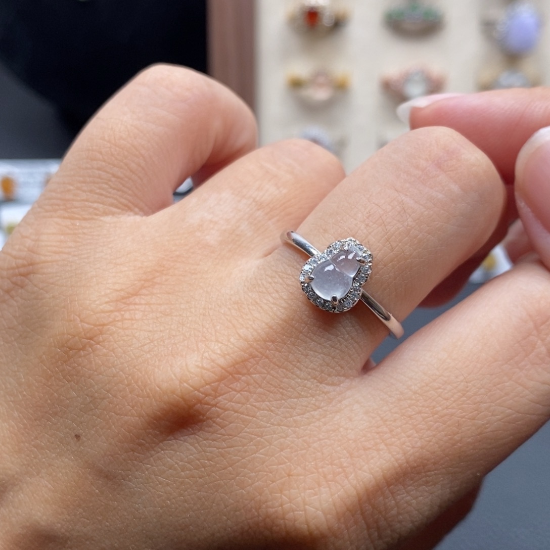 翡翠银S925镶嵌戒指