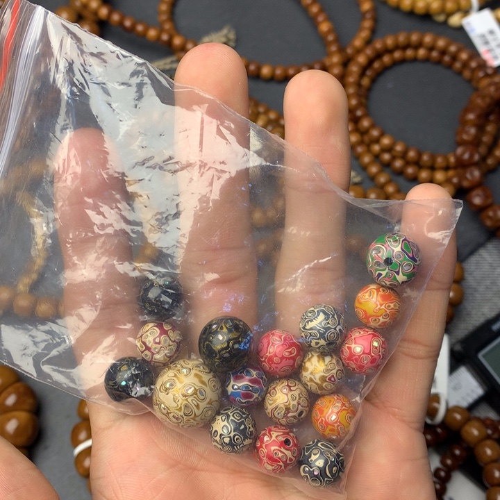 库克手串大漆珠配饰