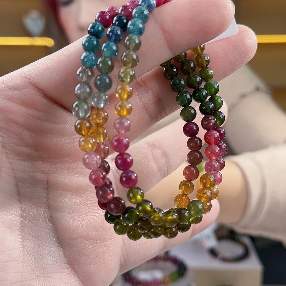 碧玺碧玺多圈未镶嵌