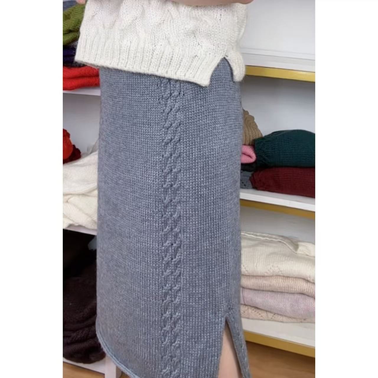 彩貂绒线 织「一步裙」手工diy   非成品 拍2送工具+教程