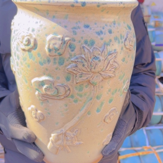 紫砂花盆高30口20————