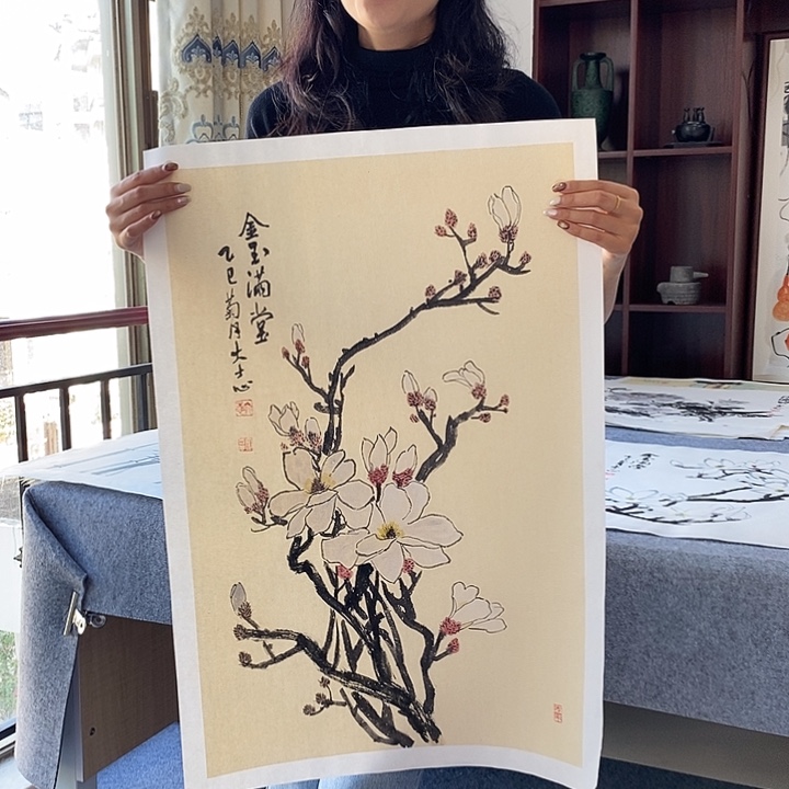 国画纯手绘国画写意作品45*68