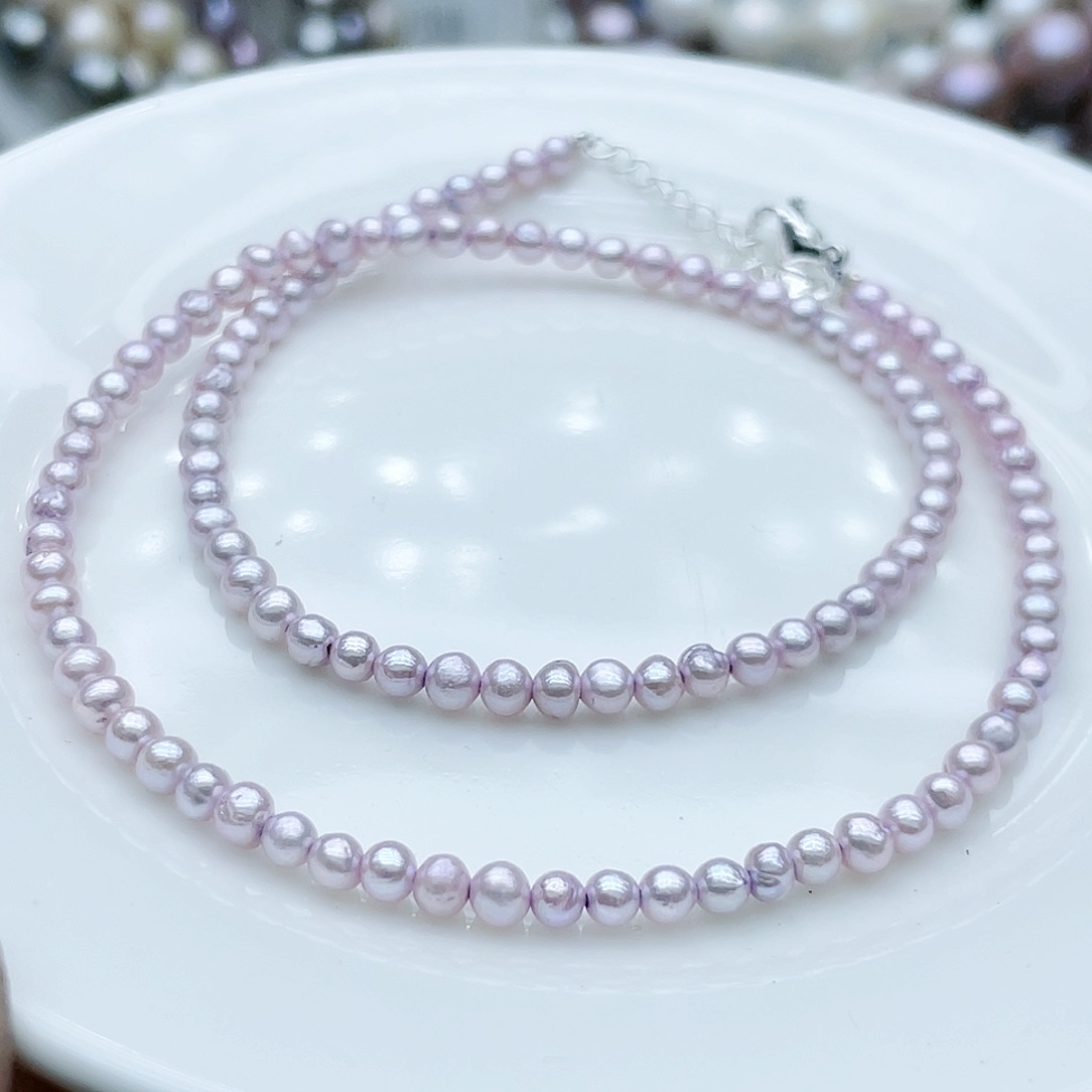 淡水珍珠颈饰钛钢