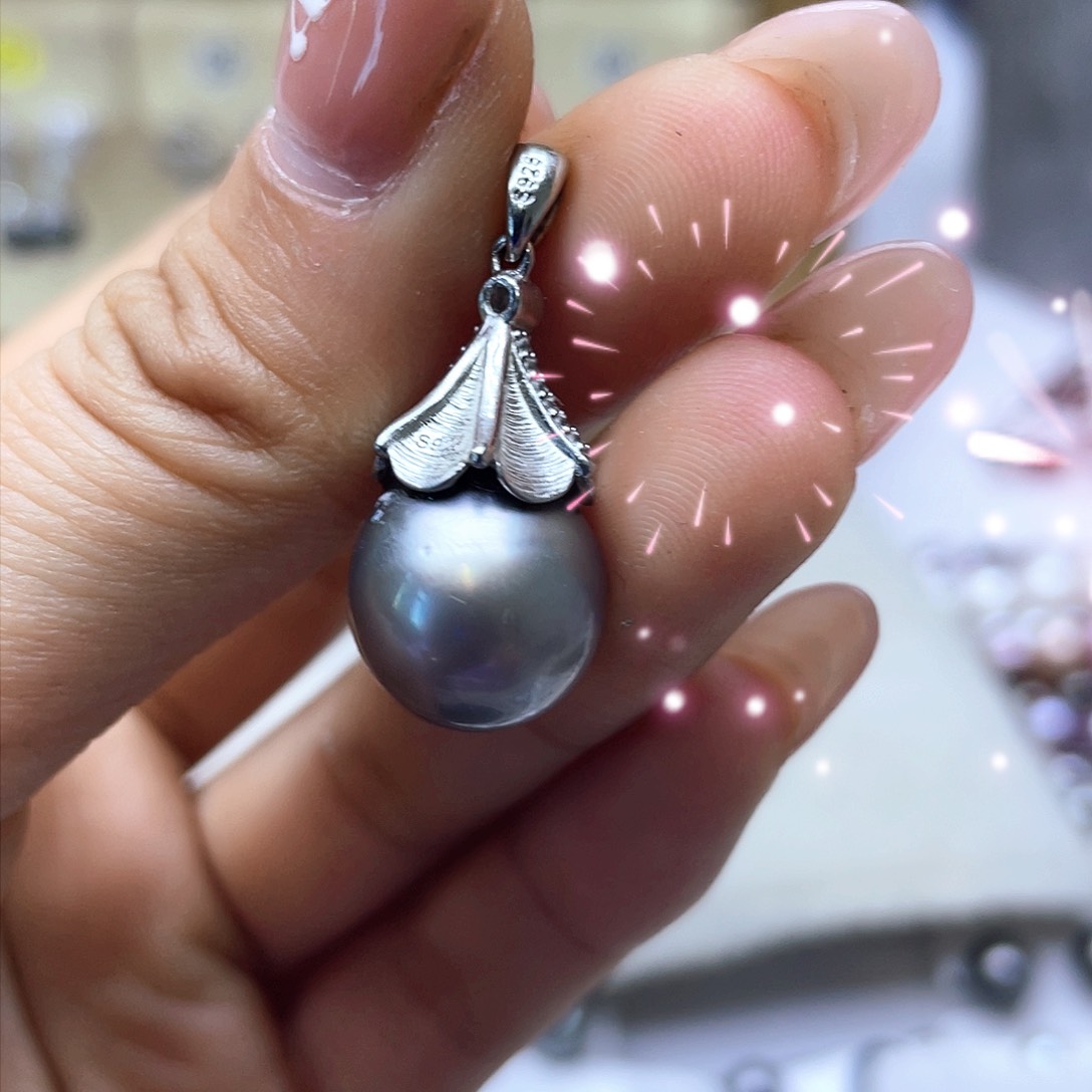 海水珍珠颈饰银S925镶嵌