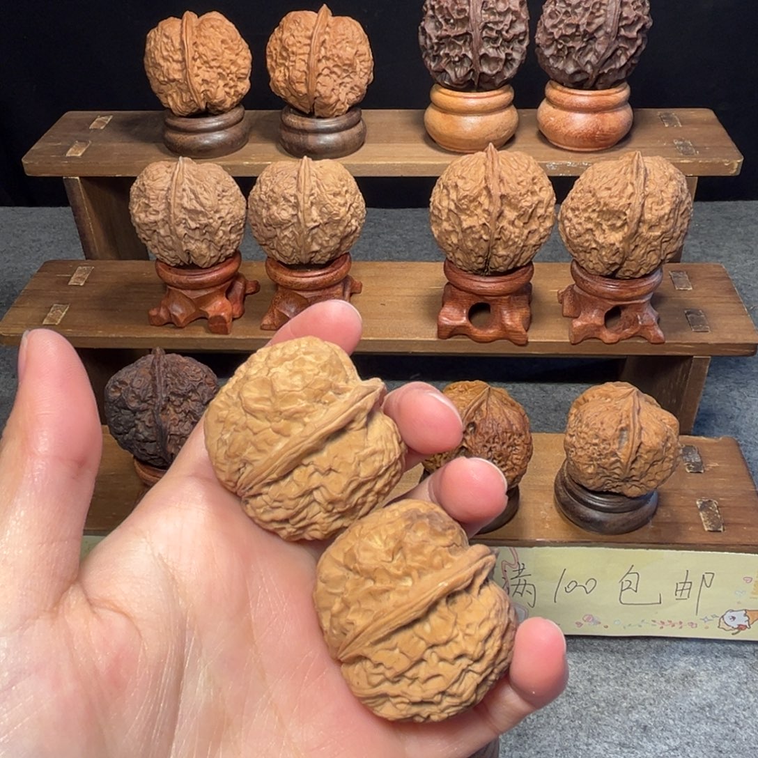 文玩核桃吊坠z神木方樽40mm