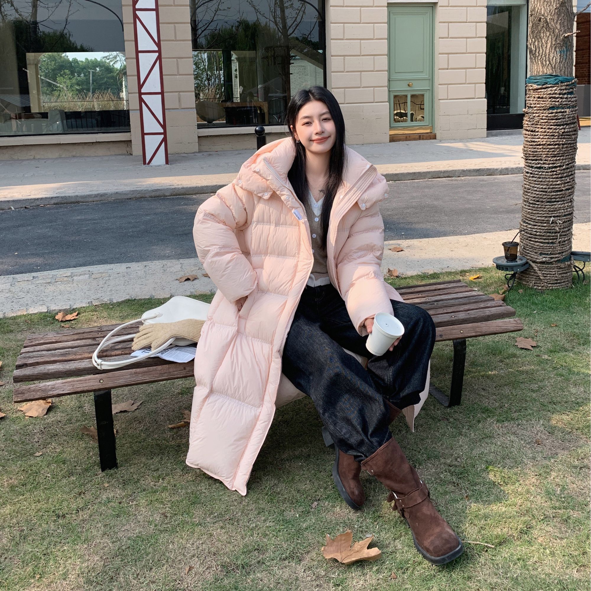 【大美专属】过膝极寒大被子云绒泡芙羽绒服连帽宽松时尚-H85336