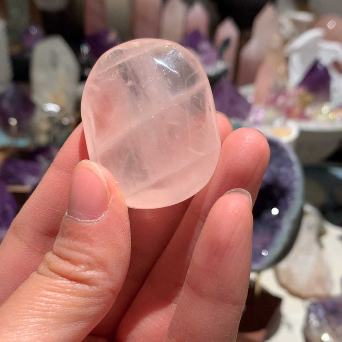 水晶原石未镶嵌粉水晶