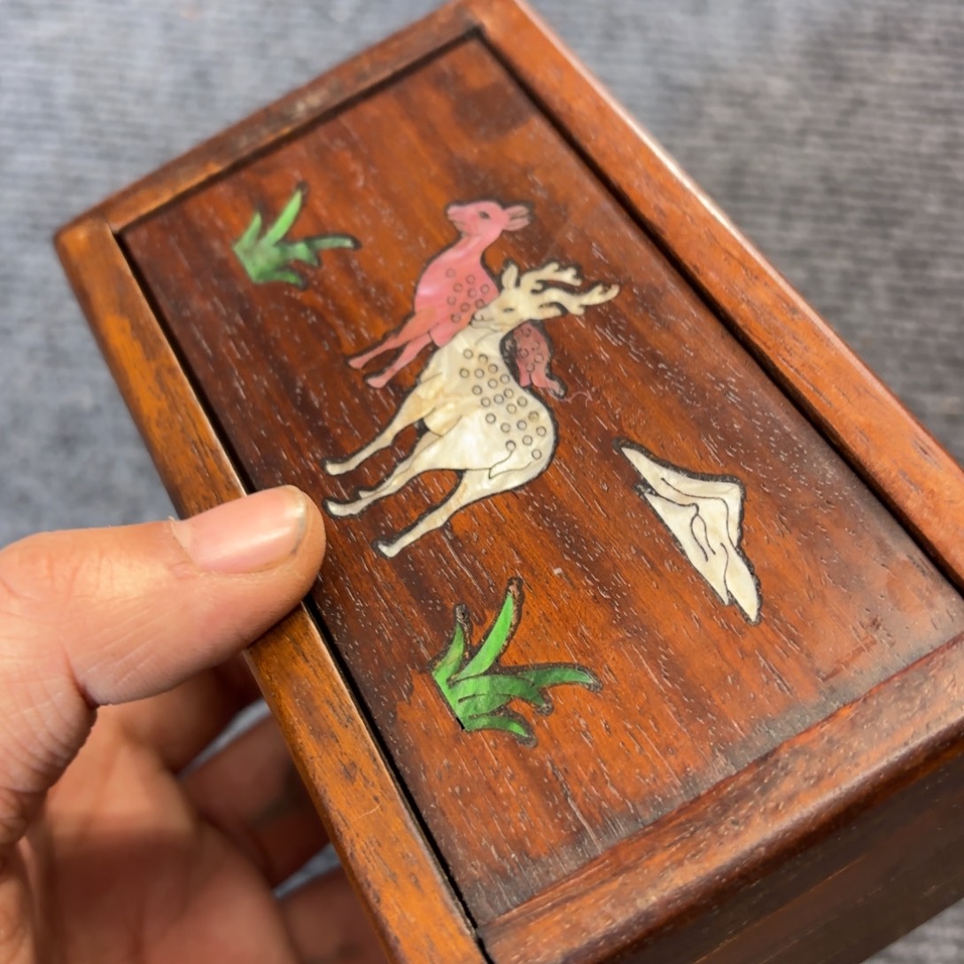 木缅甸花梨独板机关盒