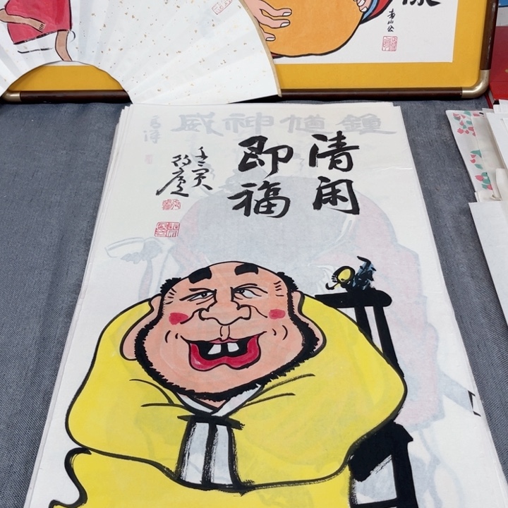 国画手绘禅意画一物一拍