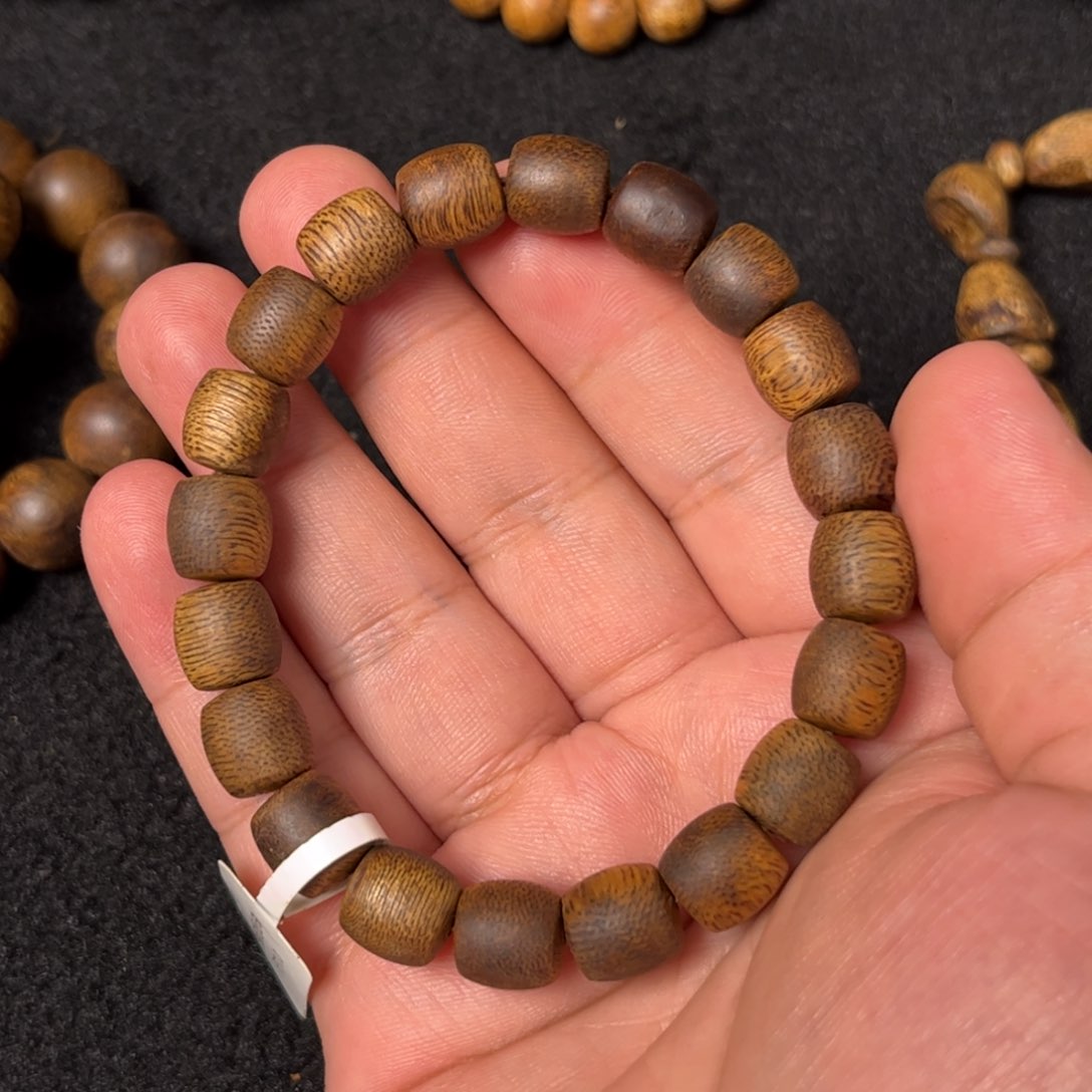 沉香手串奇楠沉香卡1.0鼓珠单圈手串一条（福利）