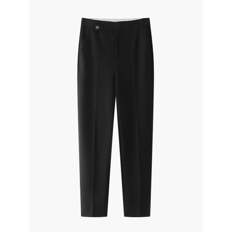 新款黑色直筒小黑裤