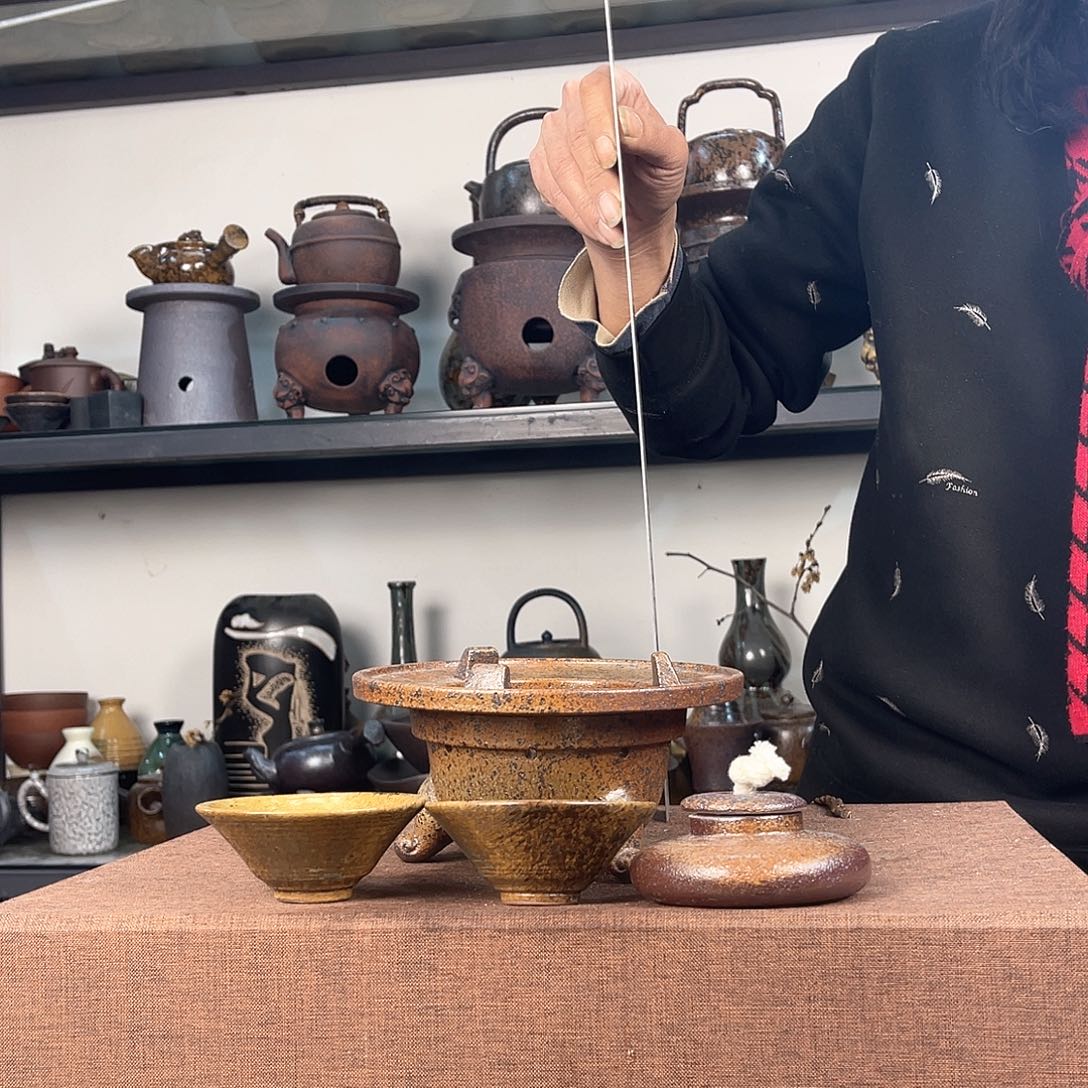 紫泥茶壶紫砂粗陶茶器