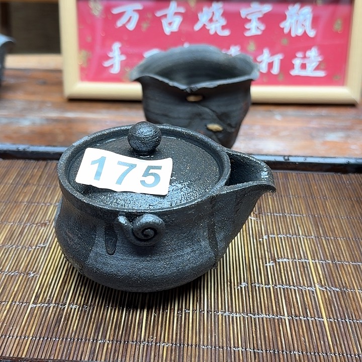 纯手工制作粗陶茶具